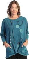 Jess & Jane Women’s Coloring Mineral Washed Tunic