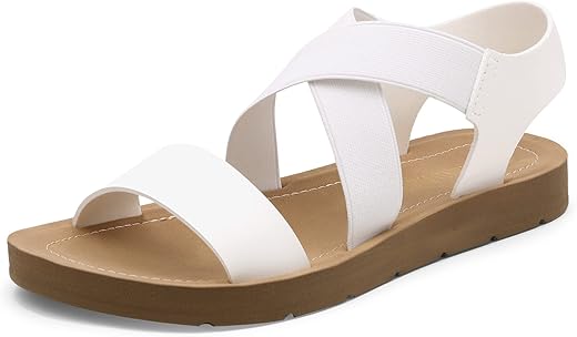 DREAM PAIRS Women's Open Toe Elastic Ankle Sandals