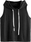 SweatyRocks Sleeveless Hooded Tank Top