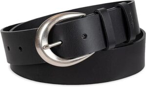 Levi’s Women’s Soft Leather Jean Rounded Buckle Belt