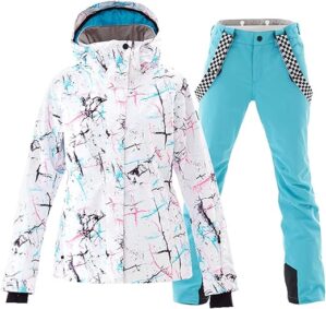 GS SNOWING Women’s Windproof Waterproof Insulated Ski Set