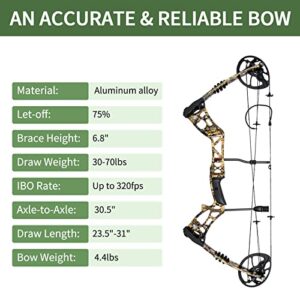 Adult Compound Bow Archery Set, 30-70 Lbs
