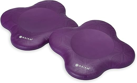 Gaiam Yoga Knee Pads Set - Cushions Knees & Elbows