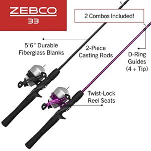 Zebco 2-Pack Spincast Rod & Reel Combos