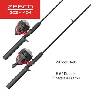 Zebco 202 & 404 Spincast Reels and Rods (2-Pack)