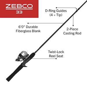 Zebco 6-Foot Spincast Rod and Reel Combo