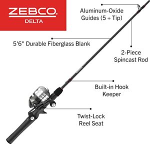 Zebco Delta Spincast Reel & Rod Combo, Pre-Spooled