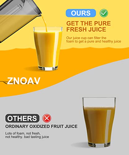 ZNOAV 600W Wide Chute Juicer, 3 Speeds - Image 5
