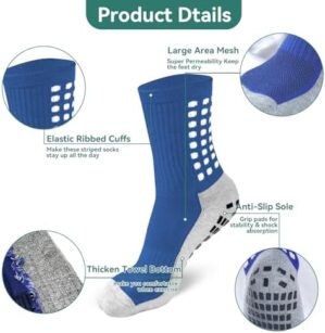 ZXOLDZX Men’s Non-Slip Soccer Grip Socks