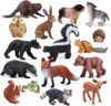 UANDME 16PCS Forest Animals Baby Figures, Woodland Creatures