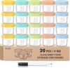 DRKIO 20 Pack Glass Baby Food Storage Containers