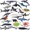 Toymany 24pcs Mini Ocean Animal Figurines