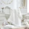 UOZZI BEDDING 3 Pieces Crib Bedding Set Ruffled