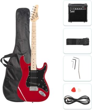 GLARRY 39″ Full Size Electric Guitar with Amp