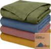 KeaBabies 4-Pack Organic Muslin Swaddle Blankets