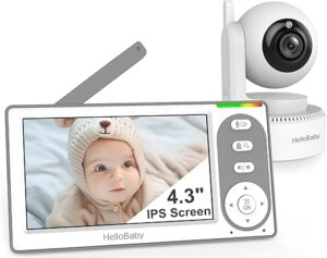 HelloBaby 4.3” Video Baby Monitor, Long Battery Life HB30