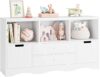 FOTOSOK 51.2″ Large Toy Storage Organizer with Drawers