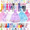 VLUSSO 75Pcs Doll Clothes And Accessories Kit