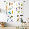 Cinbloo ABC Alphabet Kids Curtains 41W x 62L