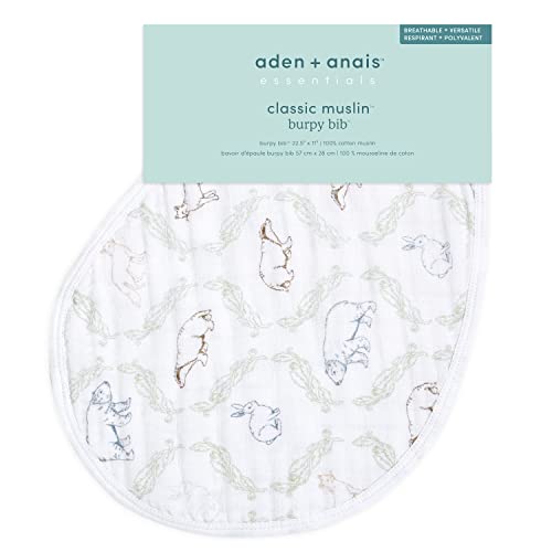 aden + anais Essentials Burpy Bib, 100% Cotton Muslin - Image 2