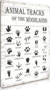 Shimeyao Animal Tracks Guide Sign Rustic Decor