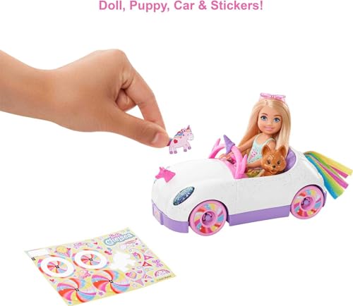 Barbie Chelsea Doll & Toy Car With Unicorn Theme - Image 3