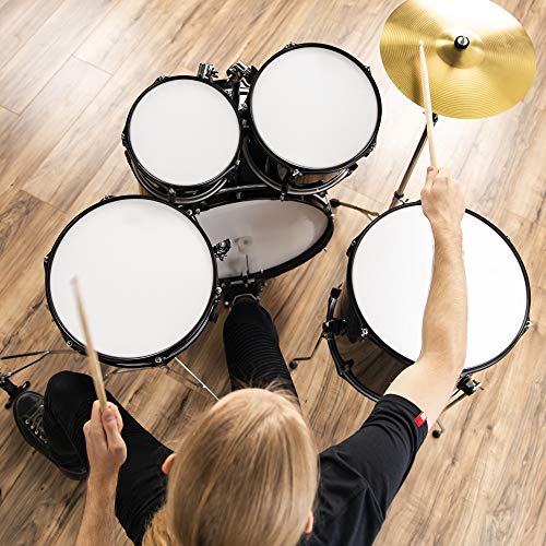 Best Choice Products 5-Piece Full Size Adult Drum Set (Black) - Image 3