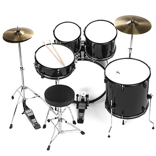 Best Choice Products 5-Piece Full Size Adult Drum Set (Black) - Image 4