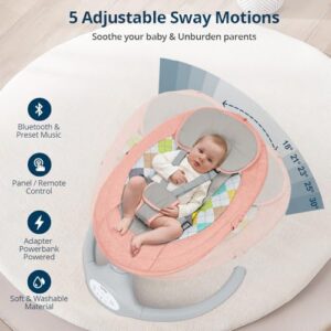 Bioby Baby Swing, Electric Portable Bouncer, 5 Speeds