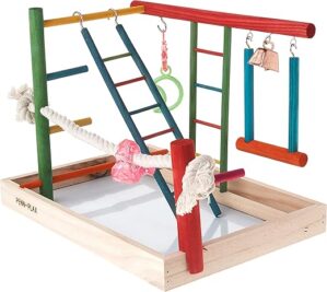 Penn-Plax Bird Life Wooden Playpen – Large
