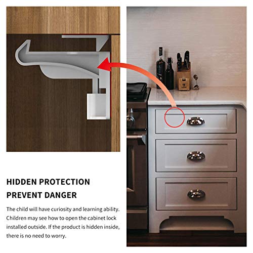 CalMyotis Cupboard Locks For Children - 10 Pack - Image 3