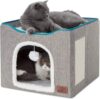 Bedsure Cat Bed Cave With Fluffy Ball