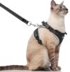 Supet Cat Harness and Leash, Escape Proof, S Black