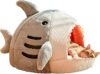 QWINEE Cat Mat Shark-Shaped Kitten Bed Hideout House