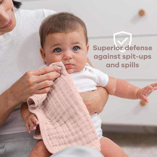 Comfy Cubs Muslin Burp Cloths 100% Cotton Baby Essentials - Image 4