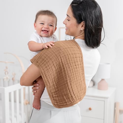 Comfy Cubs Muslin Burp Cloths 100% Cotton Baby Essentials - Image 2