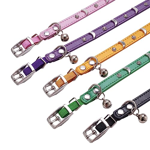 DAIHAQIKO Leather Cat Collar with Bell and Safety - Image 4