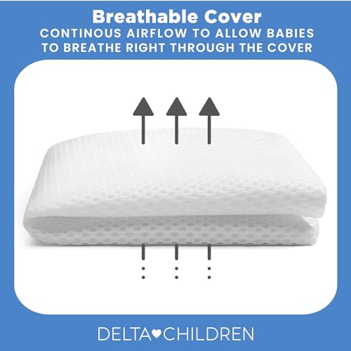 Delta Children Breathable Crib Mattress Pad Cover - 1 Pack, White - Image 3