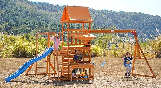 DOLPHIN PLAYGROUND T Dolphin Playground Wooden Monkey Bar Sets