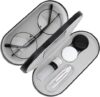 MoKo Double Eyeglass Case With Mirror Tweezers