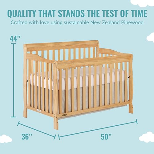 Dream On Me Ashton 4-In-1 Convertible Crib, Natural - Image 3