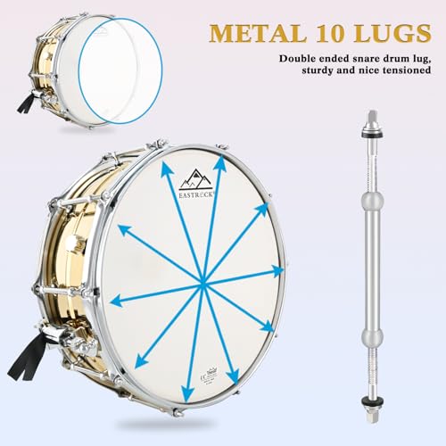 EASTROCK Snare Drum 14 X5.5 Inches Professional - Image 3