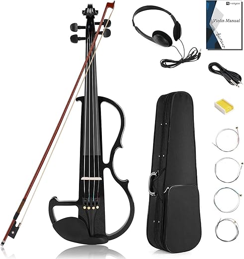 Vangoa Electric Violin Full Size 4/4, Black