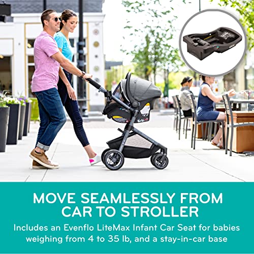 Evenflo Pivot Vizor Travel System LiteMax Car Seat - Image 5