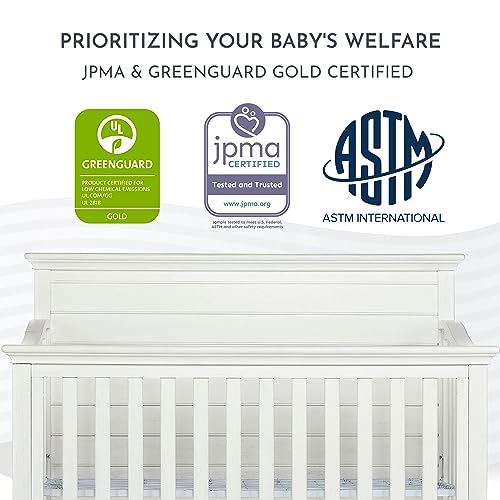 Evolur Waverly 5-in-1 Convertible Crib, Greenguard Certified - Image 3