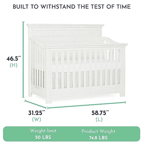 Evolur Waverly 5-in-1 Convertible Crib, Greenguard Certified - Image 4