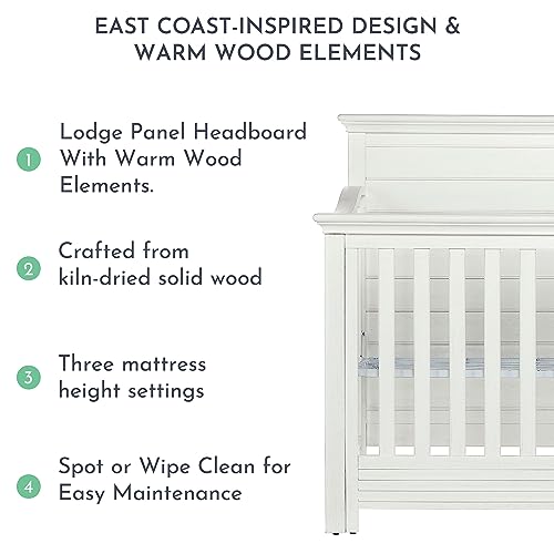 Evolur Waverly 5-in-1 Convertible Crib, Greenguard Certified - Image 5