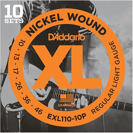 D'Addario EXL110-10P 10-46 Nickel Wound Electric Guitar Strings