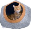 Kitty City Felt Round Bed, Warm Cat Bed, Gray