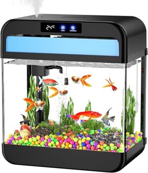 JPHYLL Fish Tank Aquarium 2.2 Gallon